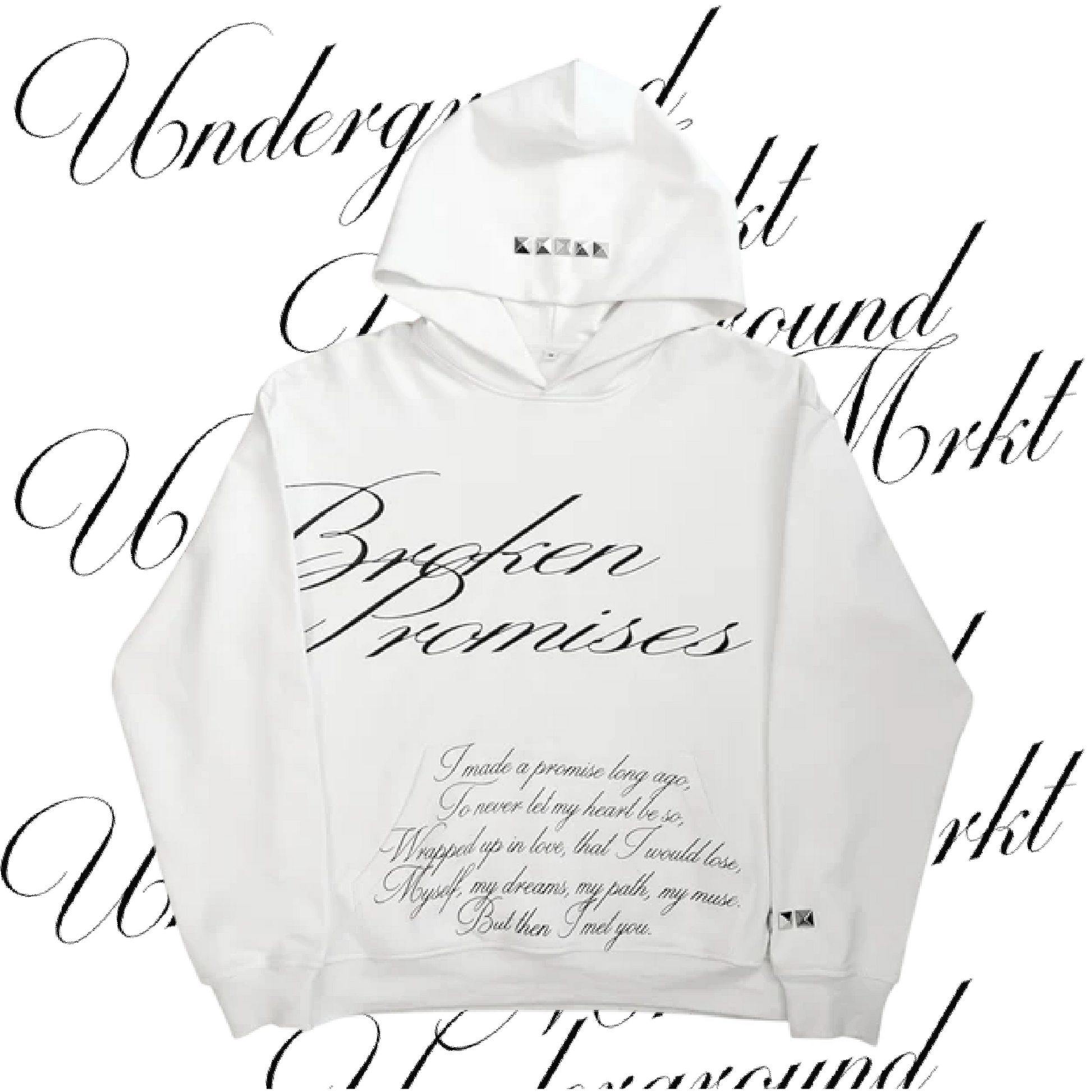 BROKEN PROMISE HOODIE (WHITE) <3