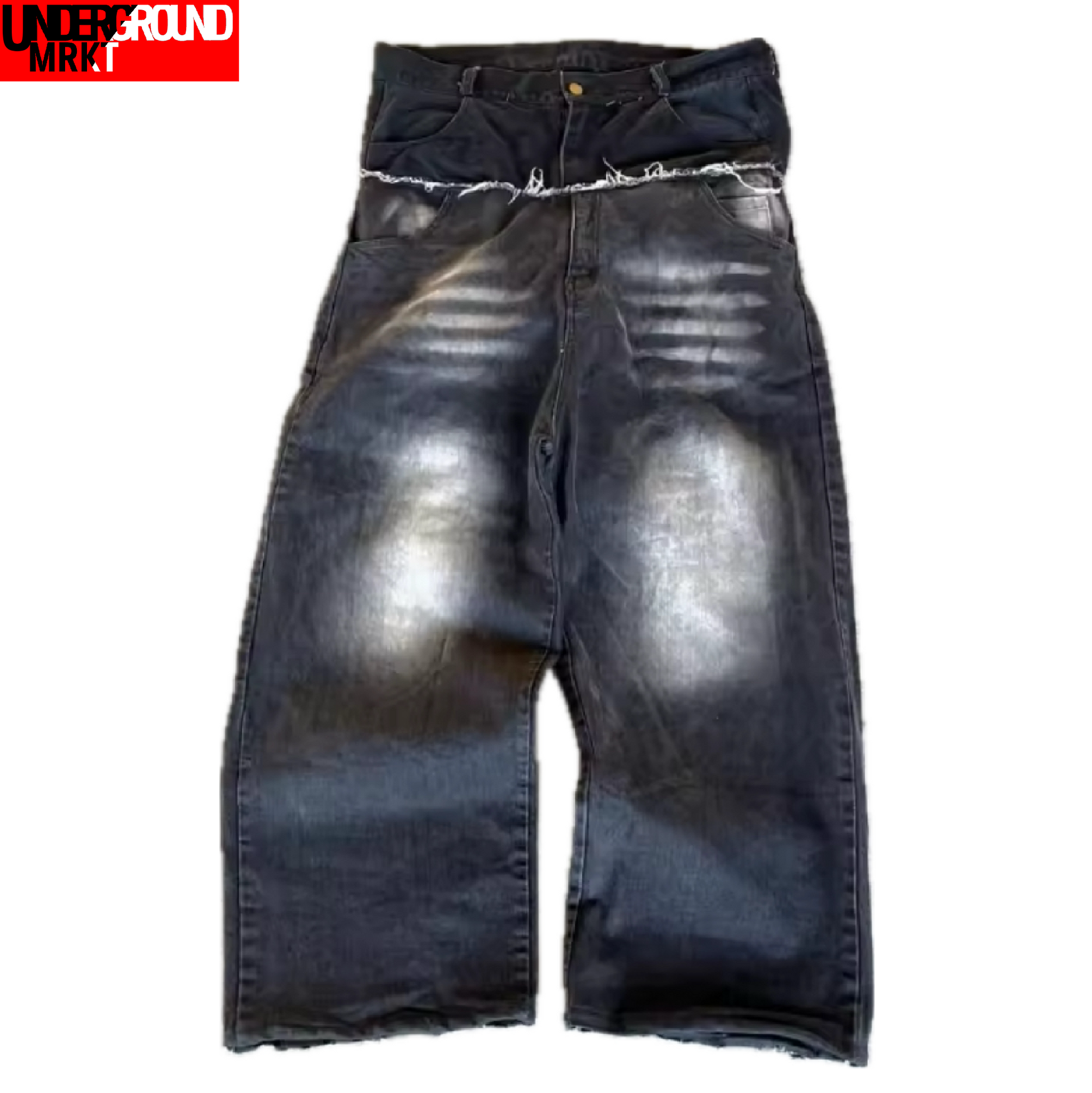 DOUBLE WAISTED FR33DOM JEANS <3
