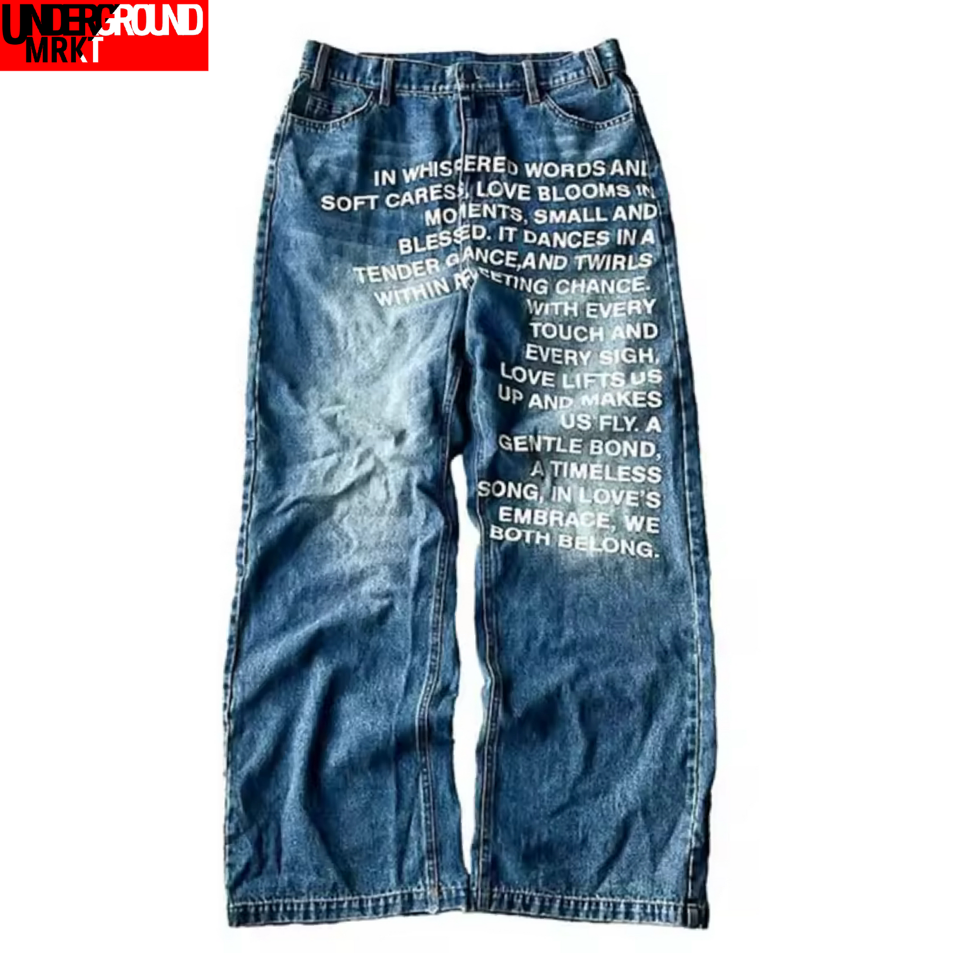JAPANESE POEM JEANS (BLUE) <3