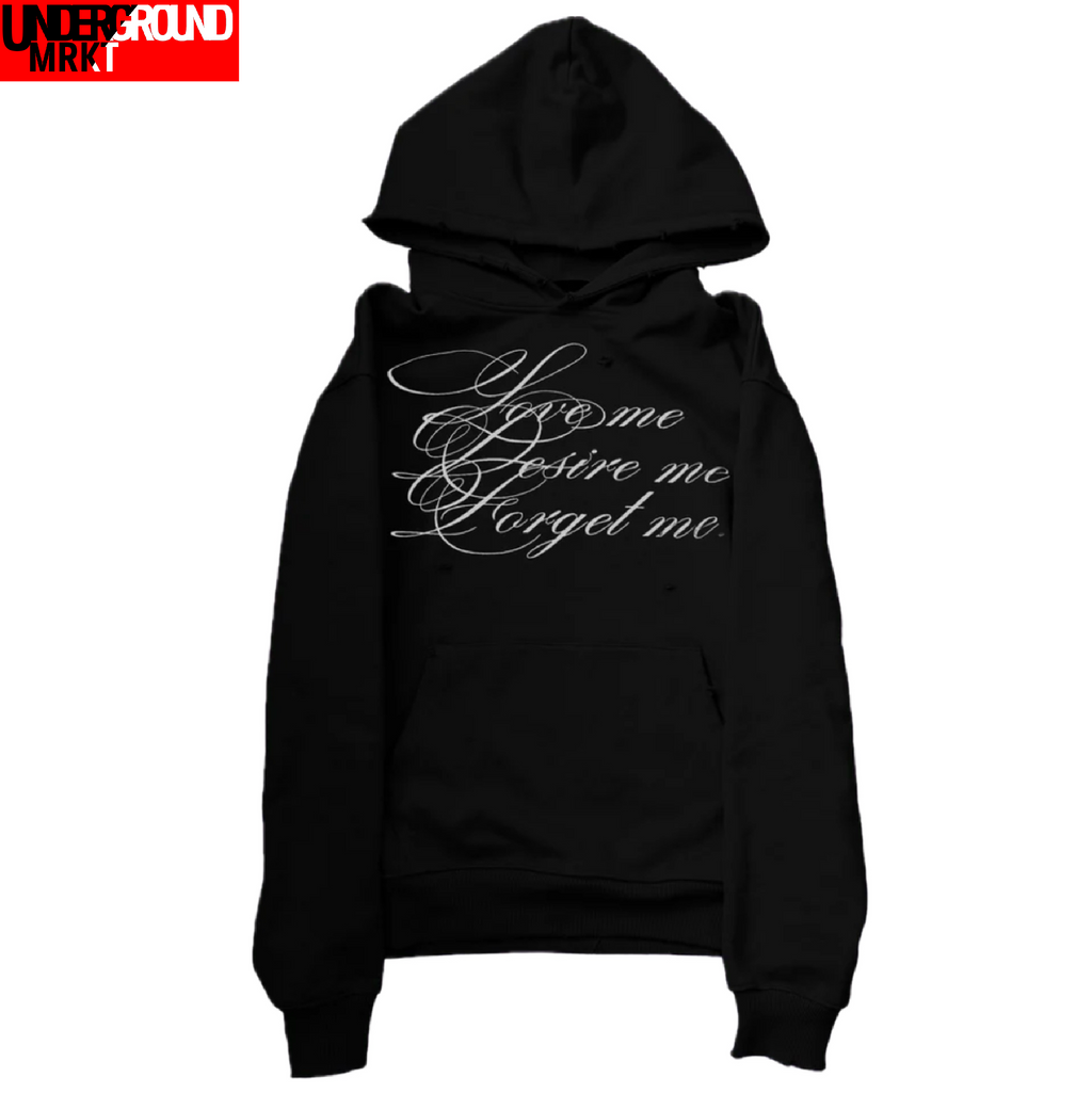 LOVE, DESIRE, FORGET BLACK HOODIE <3