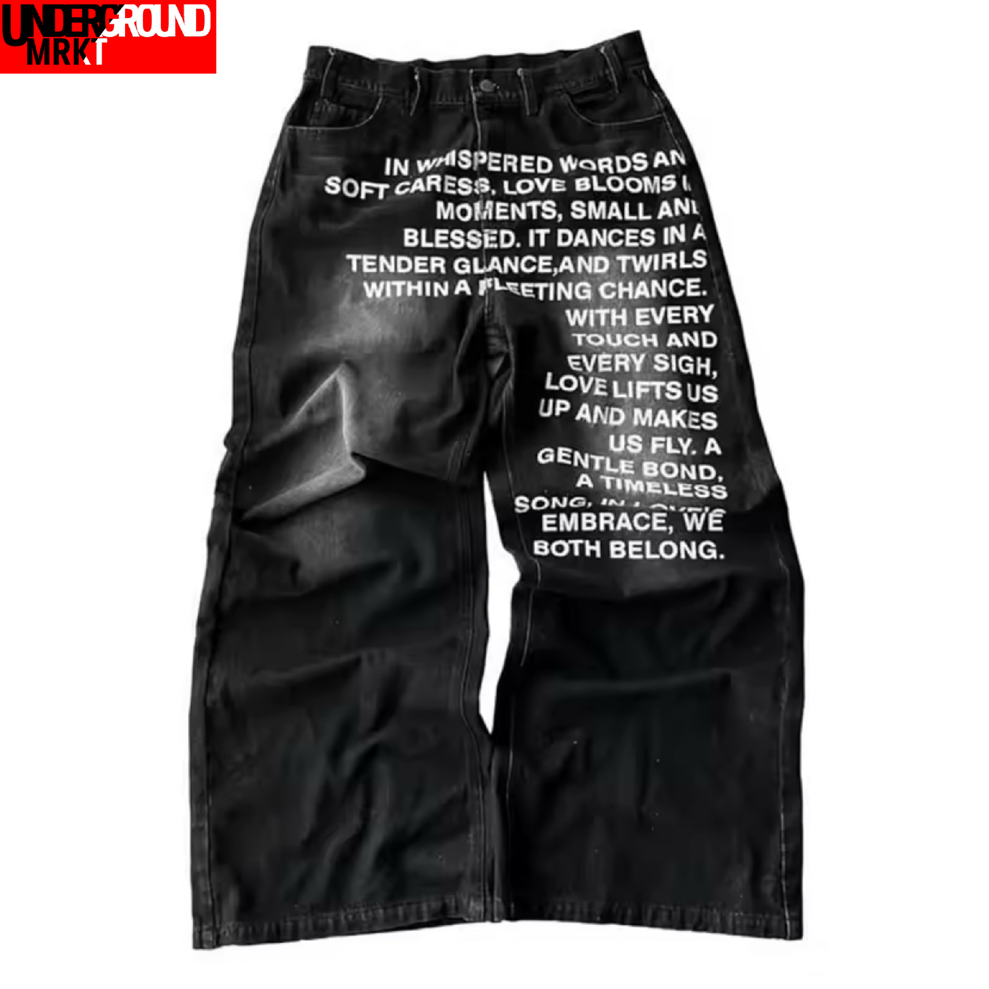JAPANESE POEM JEANS (BLACK) <3