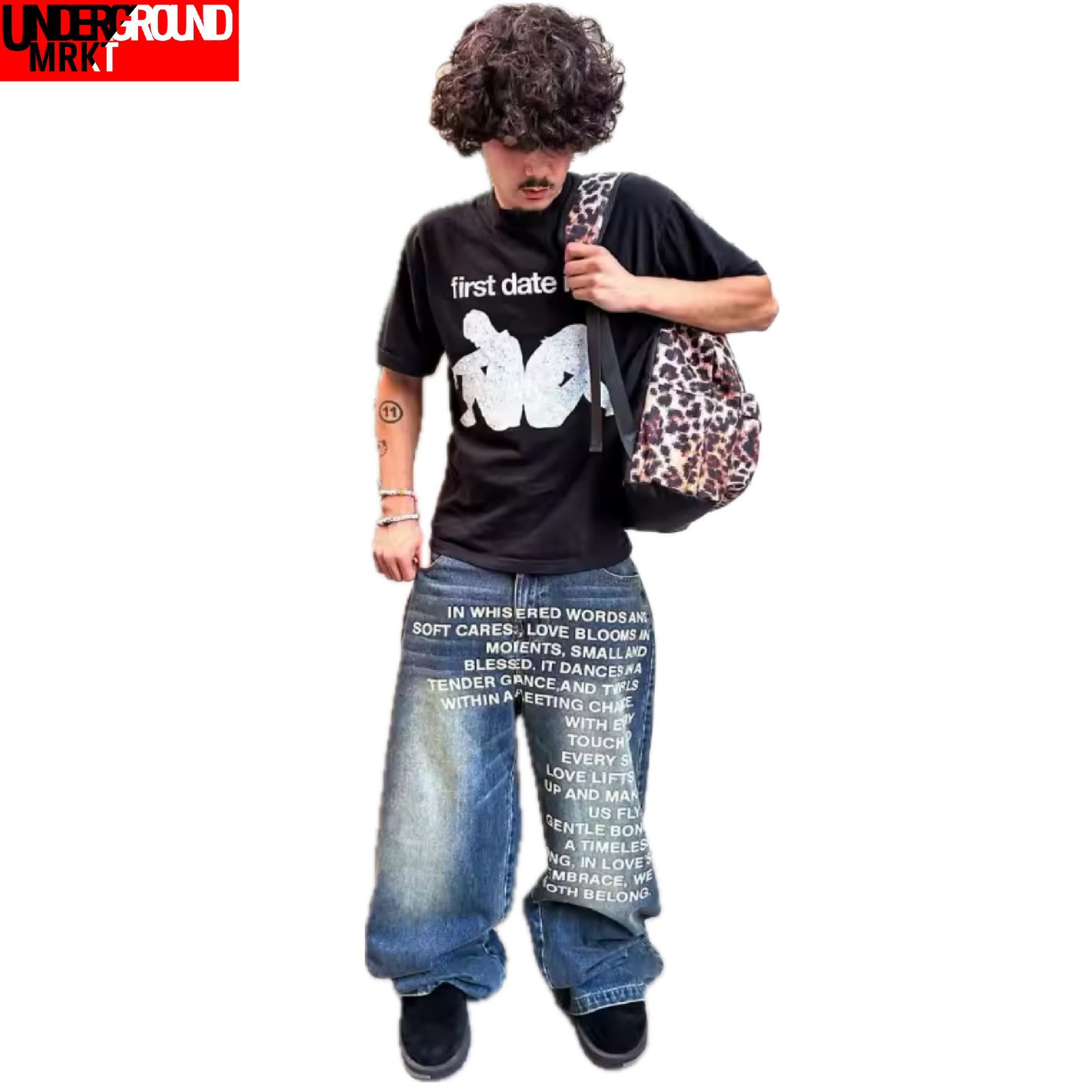 JAPANESE POEM JEANS (BLUE) <3