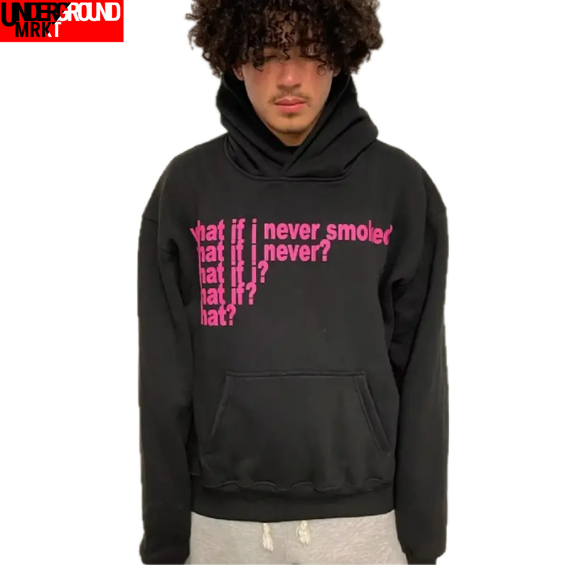 WHAT IF I NEVER SMOKED HOODIE (black) <3