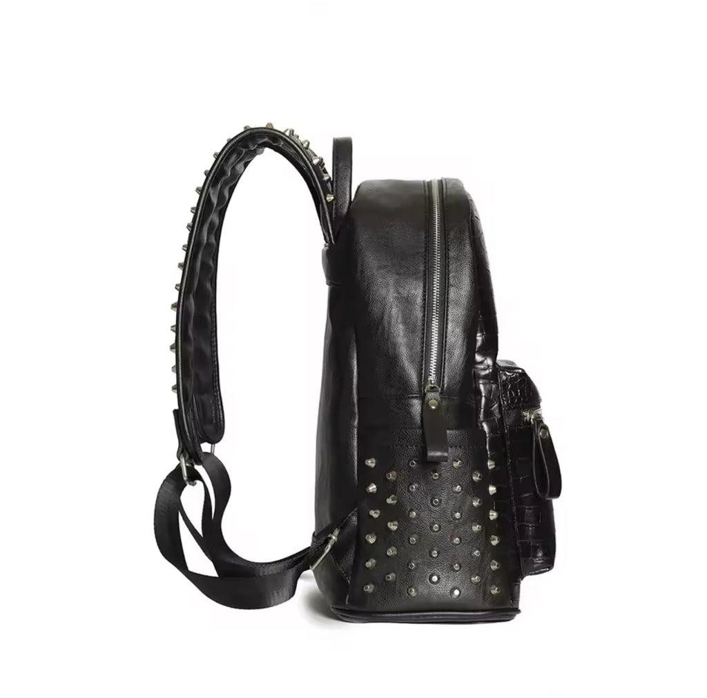 ARENA FALX LEATHER BACKPACK W STUDS <3