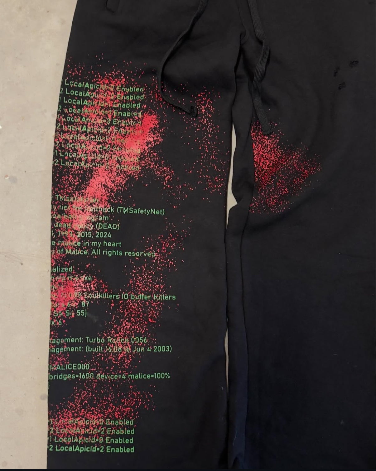 CODED BLOOD SWEATPANTS <3