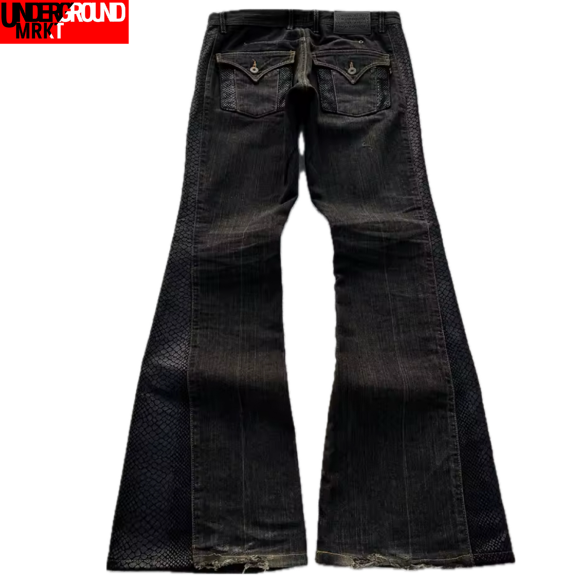 PYTHON FLARED DENIM “VIPER” JEANS <3