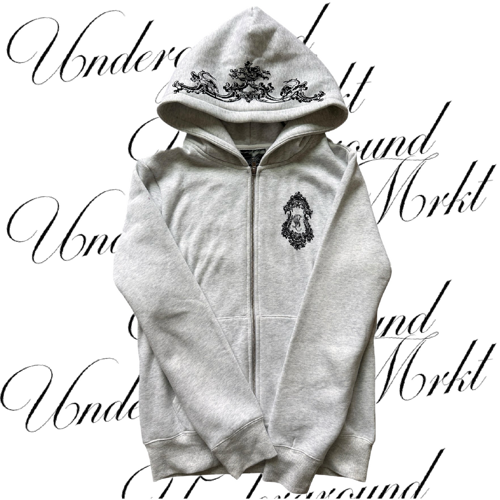 RAVEN FLORAL ZIP UP <3