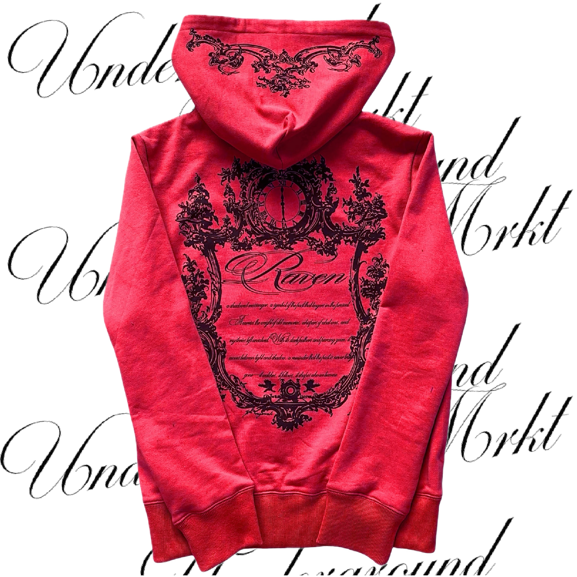RAVEN FLORAL ZIP UP (RED) <3