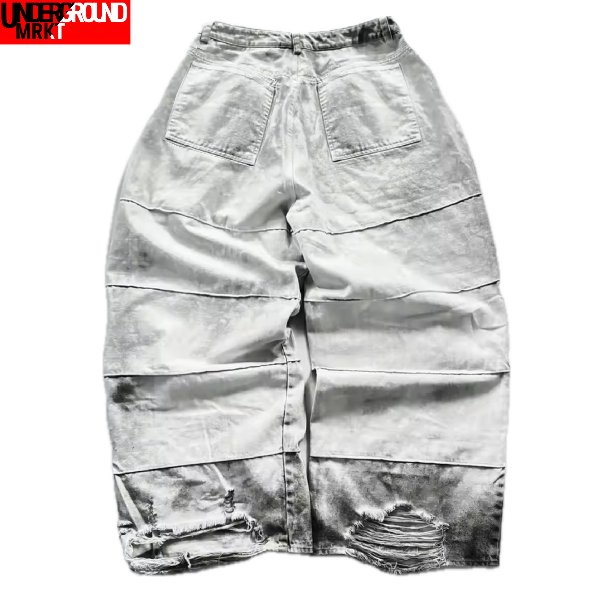 WHITE ON WHITE BAGGY DENIM <3